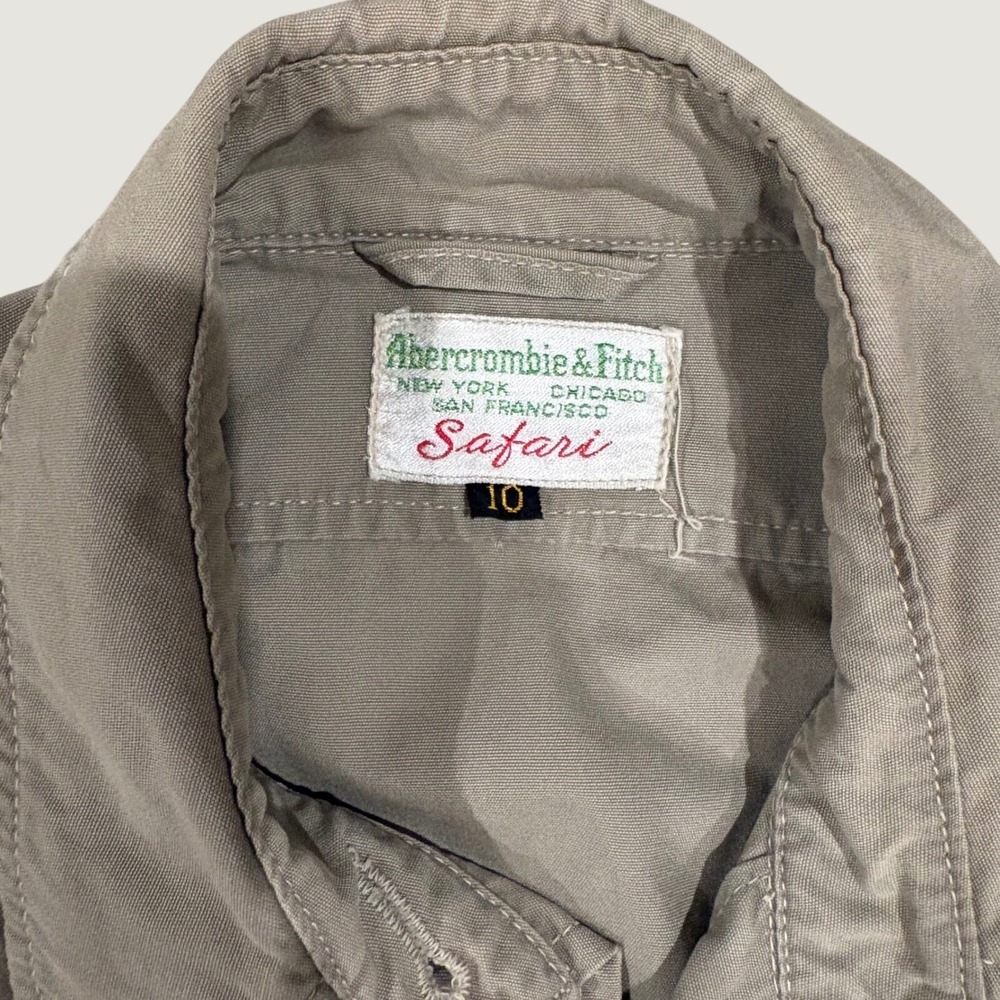 VTG 1960s Abercrombie & Fitch Safari Jacket Womens 10 Khaki 4 Pocket Field